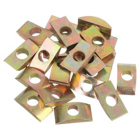 uxcell Half Moon Nuts Washers, 22 Pcs Iron Solid Half Moon Nuts Spacer Washer, Spacer Connector Hardware Fittings, Bronze