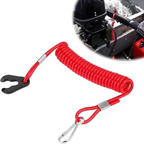 Outboard Replacement Engine Stop Lanyard, Boat Engine 682-82556-00 Safety Kill Stop, Emergency Ignition Stop for Watercraft Outboard Motors, Boat Key Lanyard Rope Clip