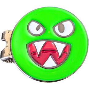 Foretra - Green Monster Golf Ball Marker with Magnetic Golf Hat Clip, Golf Accessories, Funny Golf Gifts Golf Decorationgs for Men Golf Lovers