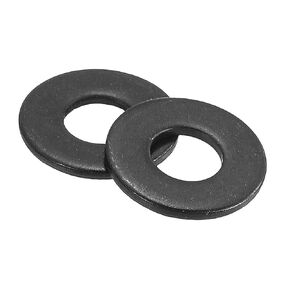 uxcell 60Pcs #8 Flat Washer, 304 Stainless Steel 0.188" ID x 0.438" OD x 0.049" Thick for Bolt Screw, Factories Repair, Kitchens, Shops, and Outdoor Construction, Black