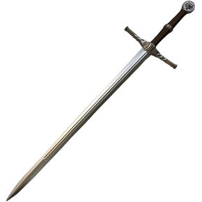 damdos Halloween Prop Cosplay Swords Jewel Sword Double Beast Sword 1:1 Cosplay Wild Sword Hunt Role Play Birthdays Gift (White Wolf Sword)