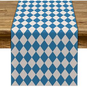 Oktoberfest Table Runner Bavarian German Beer Festival Holiday Party Fireplace Kitchen Dining Room Home Decoration (13" x 72")