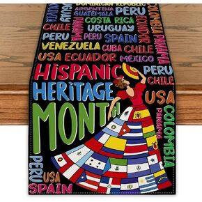 Hispanic Heritage Month Decorations Latin American Table Runner Spanish Classroom Decorations National Hispanic Heritage Month Decorations for Classroom Home