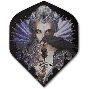 US Darts 3 Sets (9 Flights) Alchemy Silver Ravenous Standard Dart Flights - 100 Micron