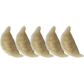 FOMIYES Restaurant Dumpling Model 5 Pcs Fake Dumpling Simulated Chinese Jiaozi 6cm Lifelike Food Models for Kitchen Cabinet Desk Shop Decor Sample Supermarket Display Props Brain Toy