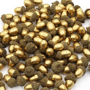 60PCS Artificial Fake Acorns Small Mini Simulation Faux Nutty Craft Acorn Perfect for Fall Vase Filler Lifelike For Home Party Kitchen Table Wedding Decoration Thanksgiving Christmas Festival Décor