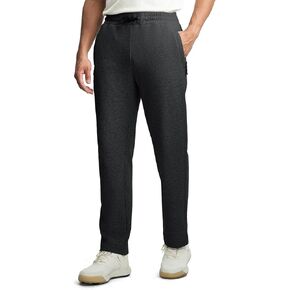 Rdruko Men's Fleece Sweatpants Straight Leg Athletic Yoga Lounge Pants Open Bottom Casual Jersey Pants with Zipper Pockets