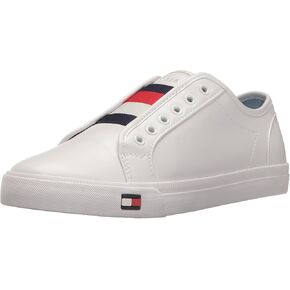 Tommy Hilfiger Women's Anni Slip-On Sneaker, White Canvas, 6.5 M US