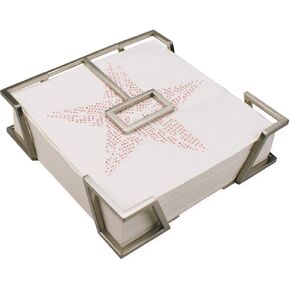 Modern Art Dinner Napkin Holder - st216 Stainless Steel Satin Finish Patent Applying for- Dinner Luncheon Lunch Paper Napkin Holder Dispenser Organizer Christmas Thanksgiving Gift.