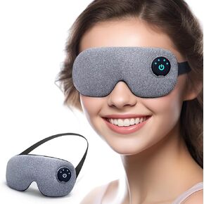 Cordless Heated Eye mask for Dry Eyes, Sleep Eye mask, USB Rechargeable Heating Eye Pad with Battery Indicators, Electric Warm Eye Compress for Relief Stye,Gift for Mother Day