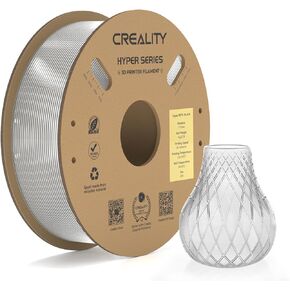 Creality Official Hyper PETG Filament 1.75mm, High Speed PETG 30-600mm/s 3D Printer Filament PETG, Dimensional Accuracy ± 0.03 mm, Fit Most 3D Printers, 1KG(2.2lbs) Spool Transparent