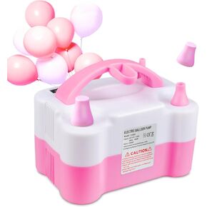 Air Balloon Pump Electric 600W 110V Portable Dual Balloon Inflator Blower Machine Suitbale for Birthday Party Decoration Quickly Inflation for Balloons