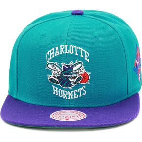 Mitchell & Ness Charlotte Hornets All Star Color Snapback Hat Adjustable Cap HWC - Teal/Purple