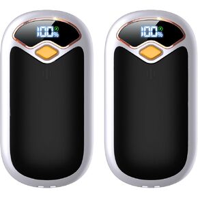 Hand Warmers Rechargeable - 7000mAh Magnetic Electric Hand Warmer 2 Pack, 20Hrs Warmth, LED Digital Display, 4 Heating Levels Portable Pocket Heater, Reusable Handwarmers for Raynauds Golf Hunting