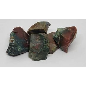 Pachamama Essentials Bloodstone Crystals Raw Rough Natural Premium Grade Stones - Chakra Healing- Home Decor (Bloodstone)