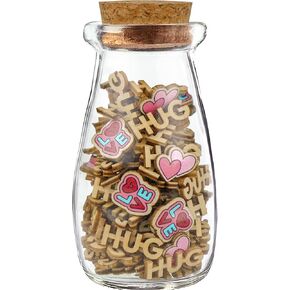 Jar of Hugs, Give a Hug in Bottle, Teacher Appreciation Gifts, Father Birthday Gifts for Dad, Hug Gifts for Women, Engagement Gifts for Women, Pre-Written Message in a Bottle (Jar of Hug)