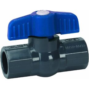 Homewerks VBV-P80-E4B Ball Valve, PVC Schedule 80, x Solvent, 3/4-Inch, 0.75 Inch, No Color