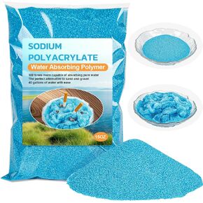 Sodium Polyacrylate - RAINFLOW Water Absorbing Polymer Alternative To Sand For Basketball Hoop Outdoor Soil Moist Water Crystals Sand Bags For Umbrella Base Poo Gel For Camping Toilet Scented Watergel