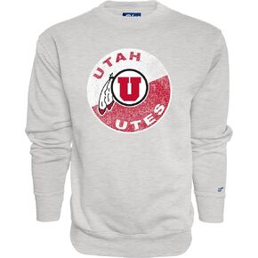 Blue 84 Men's Alabama Crimson Tide Crewneck Sweatshirt Vintage Cap Grey
