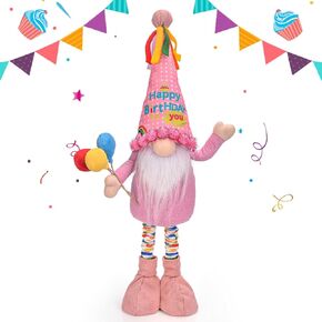 أقزام عيد الميلاد، أقزام عيد ميلاد سعيد قطيفة مع أرجل زنبركية قابلة للسحب، هدايا عيد ميلاد سعيد كبيرة مضحكة للنساء أفضل الأصدقاء الأم والزوجة والابنة أفكار هدايا عيد الميلاد (وردي)
