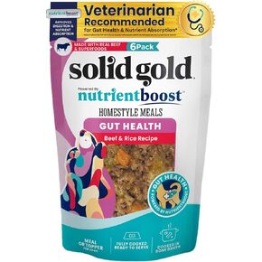 Solid Gold HOMESTYLE MEALS, TOPPER, BEEF, POUCH, 9oz Pack of 6