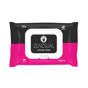 ZENZSUAL Wet Wipes – Wipes for Adults – Cleansing Wipes, Disposable Wipes, Personal Wipes – Hypoallergenic, 30 Wipes (6.42 Ounces)