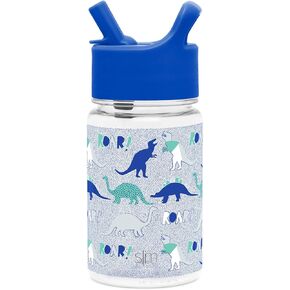 Simple Modern Bluey Kids Water Bottle Plastic BPA-Free Tritan Cup with Leak Proof Straw Lid | Reusable and Durable for Toddlers, Girls and Boys | Summit Collection | 12oz, Sky