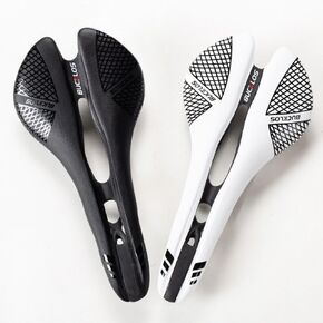 BUCKLOS Carbon Fiber Bike Saddle MTB Road Bike Cushion Cycling Comfortable Breathable Bicycle Seat Pad