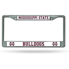Rico Industries NCAA Mississippi State Bulldogs Premium License Plate Chrome Frame 12" x 6"