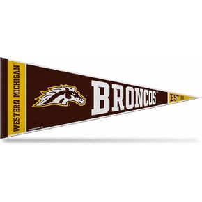 Rico Industries NCAA Western Michigan Broncos Rally 12" x 30" Felt Wall Décor Pennant - Great for Home/Bed Room/Man Cave Décor