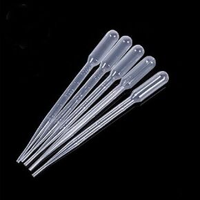 White 3ML Disposable Plastic Eye Dropper Set Transfer Graduated Pipettes (100 PCS)