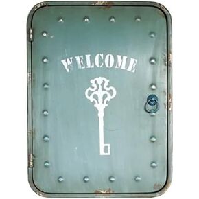 American Retro Metal Distressed Wall-mounted Key Cabinet, Office Key Box, Door Key Storage Box