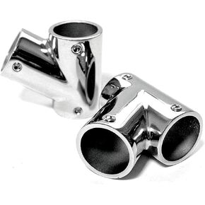 2Pack Boat Hand Rail Fitting - 60 Degree Tee-316 Marine Stainless Steel 22/25mm Water Sports Rowing Boats Accessories(Left/Right Each one)