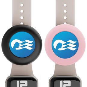 Princess Ocean Medallion Watch Adapter,[2 Pack] princess medallion holder for Princess Medallion Device in 2023 & 2024,Also for Apple Airtag Dog Collar Holde(Black/Pink)