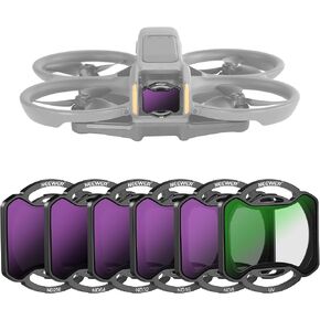 مجموعة مرشحات NEEWER Snap On ND&UV متوافقة مع DJI Avata 2، 6 عبوات من مرشحات الأشعة فوق البنفسجية والكثافة المحايدة ND8 ND16 ND32 ND64 ND256 مرشحات عدسة الكاميرا مع إطار نحيف للغاية وزجاج HD مطلي مزدوج الجوانب in Saudi Arabia
