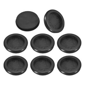 uxcell 8Pcs Rubber Grommets 1-5/8" (40mm) Drill Hole, 1-1/4" (33mm) ID Single Sided Hole Plugs Ring Gasket for Firewall Cable Wire Protecting, Black