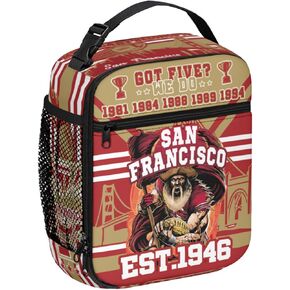 Football Insulated Lunch Box for Kids Boys Girls, Football Gifts Lunch Bag, Reusable Insulated Tote bags, Football Lunchbox for Men Women