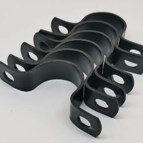 Lucas shops Two Hole Pipe Strap for 3/4 Inches Pipe Fittings U Bracket(Pack Of 6 Sets), Black