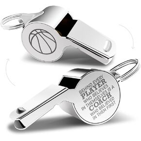 Whistle Basketball Coach Gifts Whistle for Coaches Teachers Whistle Emergency Coach Referee Lifeguard Loud Whistle for Men Women Referees School Sports Coaches Whistle with Lanyard Cheer Coach Gift.