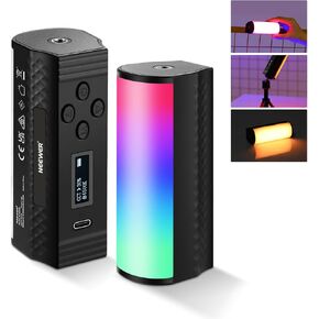 NEEWER RGB Light Wand, Magnetic Handheld Photography Video Light Stick, 2500K~8500K Dimmable CRI95+ Full Color LED Tube Light Bar with 2550mAh Battery, 17 Light Scenes for Vlog TikTok YouTube, TL20C