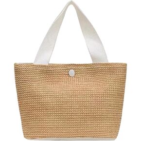 Straw Beach Bag,Women Hobo Summer Woven Large Handbags Straw Tote Bag with Lining Pockets for Daily Use Beach Travel