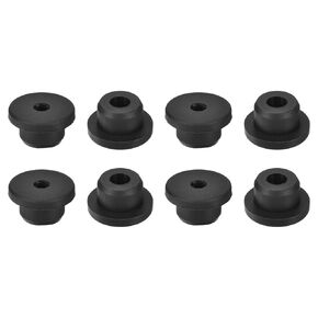uxcell 16Pcs Rubber Grommets 11/16"(17mm) Drill Hole, 5/16"(8mm) ID Hole Top Hat Grommet Black Silicone Rubber Hole Plug Gasket for Wiring, Automotive