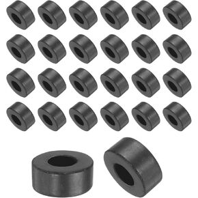 uxcell 48pcs Rubber Spacers 12mm OD, 6mm ID, 7mm Height Round Anti Vibration Spacer Rubber Bushing Grommets Thick Rubber Washers for Home Car Accessories