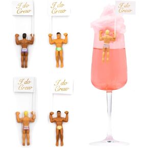 Drinking Buddies Bride Squad, Bachelorette Drink Markers, Party Accessories, Girls Night, Hunky Wine Charmers