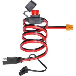 14AWG Battery Alligator Clips,SAE Quick Release Adapter to Alligator Clips with 2FT,SAE Clip Connectors Extension Charging Cable for Cars Motorcycles