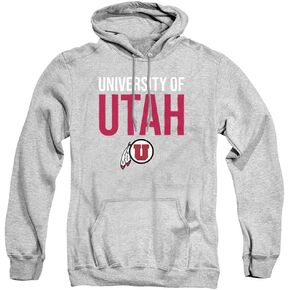 University of Utah Official Stacked Unisex Adult Pull-Over Hoodie