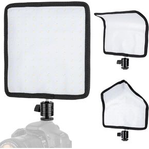 Fomito Falconeyes RX-8TDs Foldable Flexible LED Light Panel Kit 2500K-6500K CRI95 On-Camera Lamp Daylight Splash-Proof for Video Studio Photography Lighting