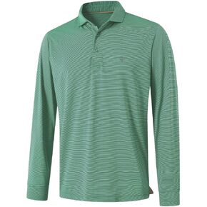 M MAELREG Short and Long Sleeve Polo Shirts for Men Dry Fit Performance Moisture Wicking Sport Pin Striped Mens Golf Shirts