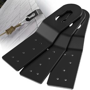 6 Pcs Roof Safety Anchor Hitch Clip, Black Roof Anchors, For Fall Protection Connects To Wood Surfaces, Permanent Roof Anchor Use With Roofing Harness, Safety Ropes And Other Roof Safety Equipment