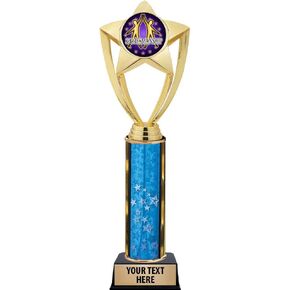 Crown Awards Sportsmanship Trophies, 11" Gold Star Sportsmanship Team Trophy with Engraving Included Prime